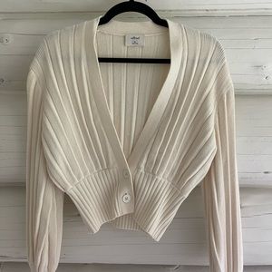 Wilfred Plunge Front Cardigan / Oak, Size XS